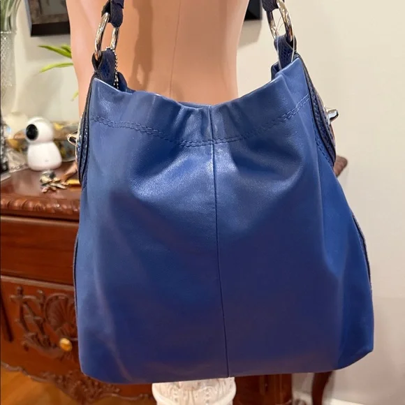 Coach Blue Leather Shoulder Bag F1176-F16535 - Picture 4 of 13